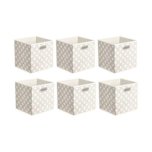 Set of 2 Shelf Cubes Fabric Organizer Anti Mold Closet Shelves Bins Packaging Containers for Nursery/Home/Office Ideal for Storing Anything! Ziz Home Foldable Cube Storage Bin 11.2x10.6x7.9